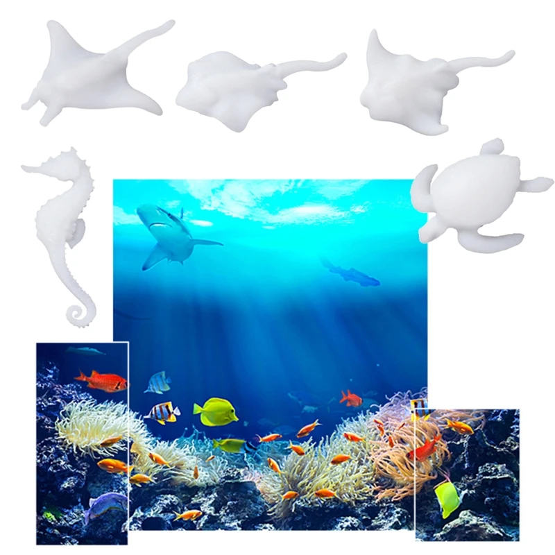 Micro Landscape Animal Model Resin Filling Handmade Sea for Turtle Fish Model Epoxy Filling Model Jewelry Making Supplie