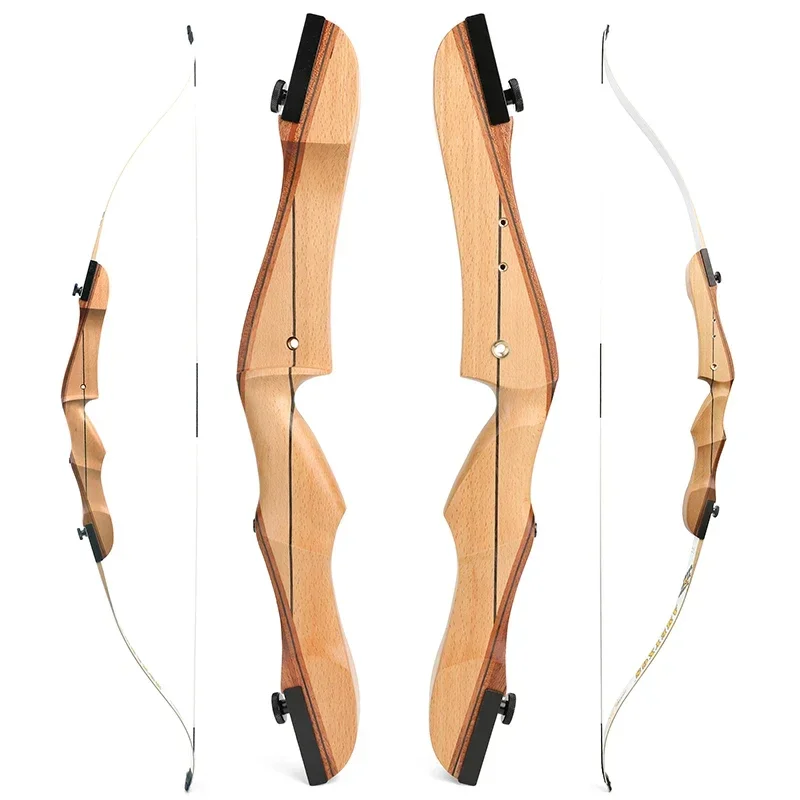 AMEYXGS 66" 68" 70" Recurve Bow 14-24lbs 20-40lbs Archery Takedown Bow Right Hand Elastic Limbs for Outdoor Shooting Hunting Bow