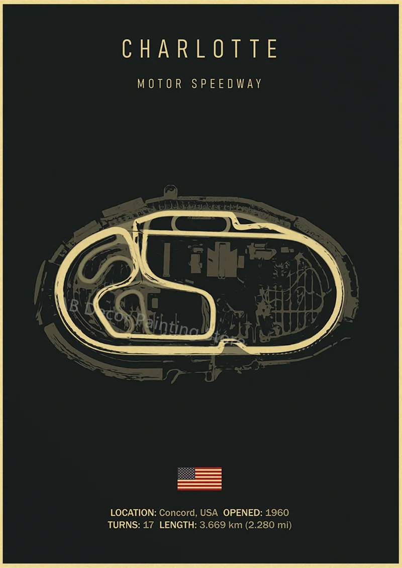 Formula 1 new Track Circuit Retro Posters Monaco Speedway Prints Vintage Aesthetic Home Room Bar Racing Club Art Wall 2025 Decor Painting
