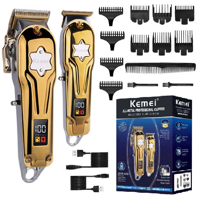 Kemei 2025 Combo Kits Electric new Hair Clipper For Men Professional Hair Trimmer Beard Hair Cutting hine Rechargeable