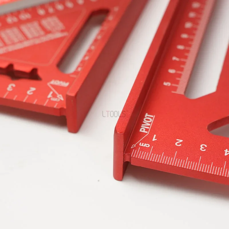 Aluminum Alloy Triangle Ruler 7/12Inch Measurement Tool Carpenter Tools Inch Metric Angle Ruler Speed Square Woodworking Tools