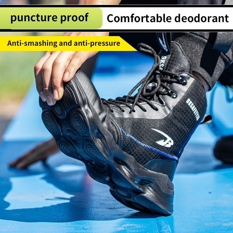 MJYTHF 2024 New Work Steel Toe Protective Anti-smash Anti-puncture High Top Safety Shoes Men Boots