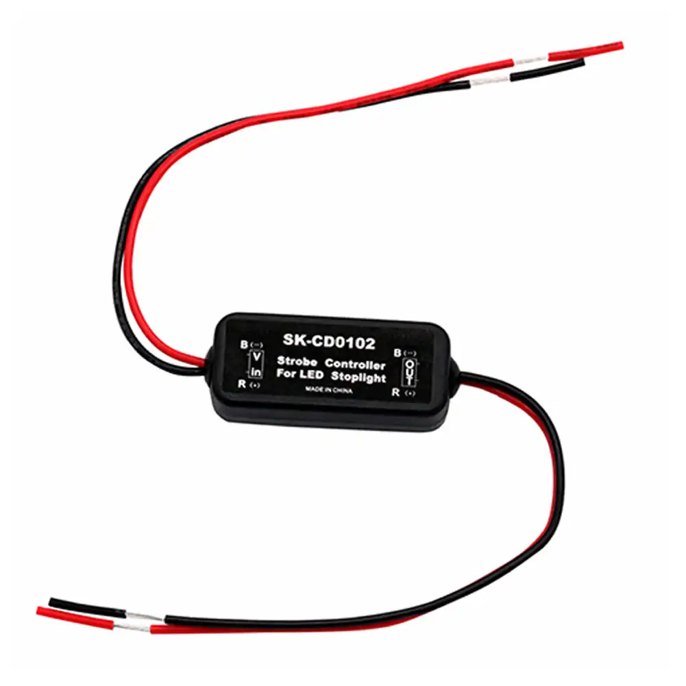 1Pcs GS-100A Brake Lights Strobe Controller LED new Tail Light Controller Box with Fast and Slow 2025 Flash Warning Function
