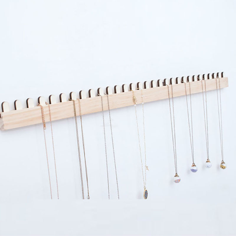 Wooden Earrings Necklace Jewelry Hanger Organizer Storage Display Jewelry Shop Slide Splicing Wall-mounted Wall Dedicated Decor