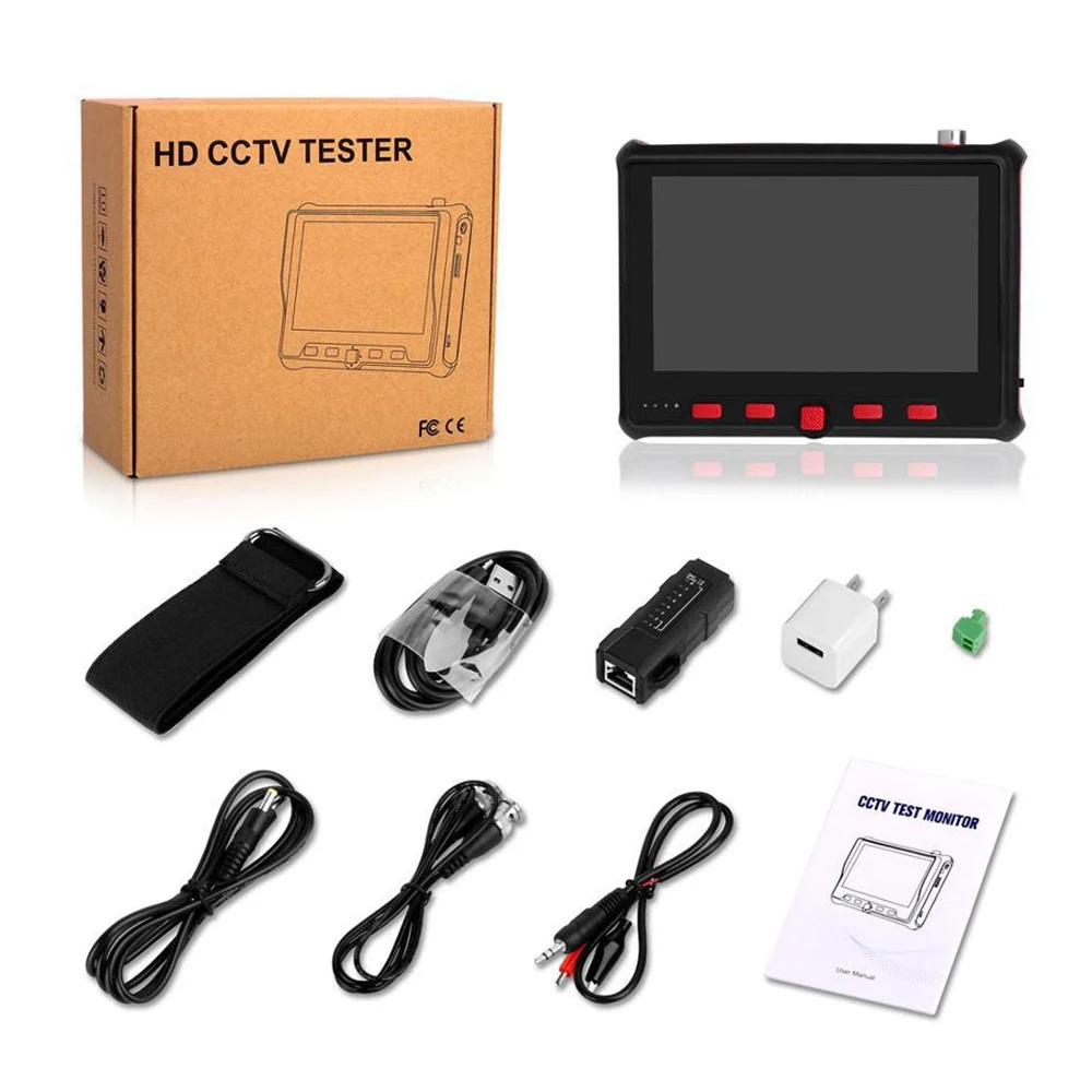 4K CCTV tester 4.3 inch Ahd Monitor for video surveillance AHD/CVI/TVI/CVBS Analog Camera Tester With RS485 PTZ controller UTP