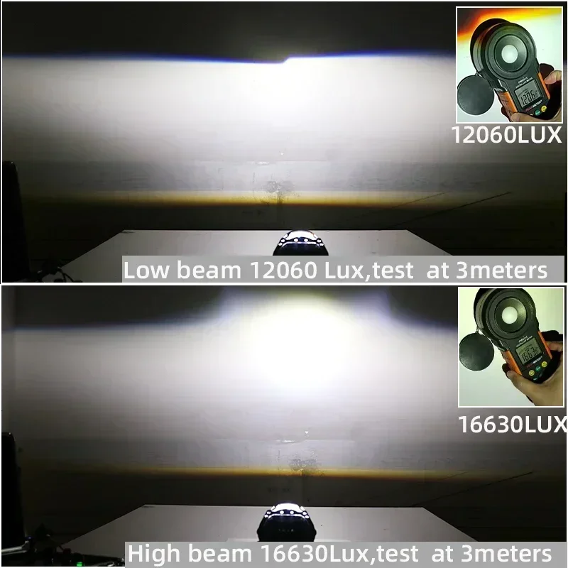Sanvi S9 Pro Car Bi LED Projector Len Headlight 3" 12V 5500K 130W Three Reflectors Lens For H4 H7 9005 9006 Hella G5 3R LHD