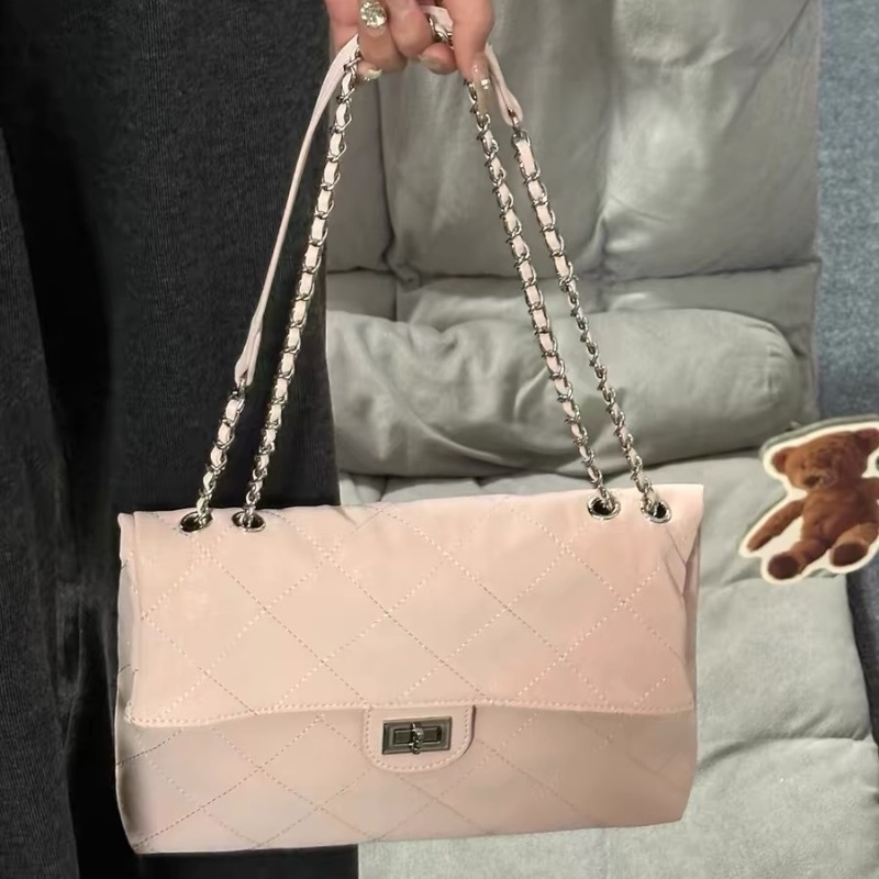 Designer bag gentle and lazy style commuting underarm bag single shoulder bag crossbody women's small fragrant style diamond grid chain bag