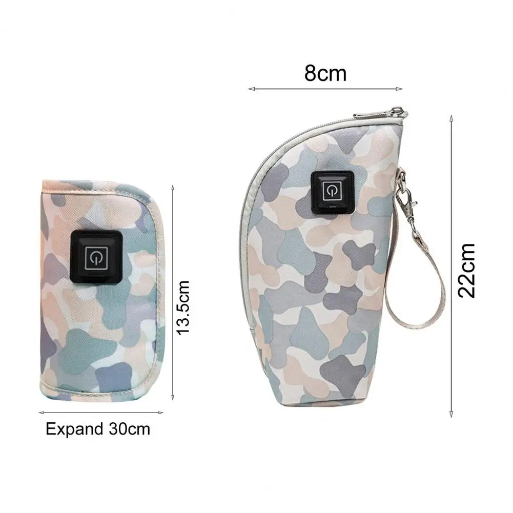 Gentle Heating Smooth Zipper Winter Traveling Car USB Baby Milk Bottle Warmer for New-parent