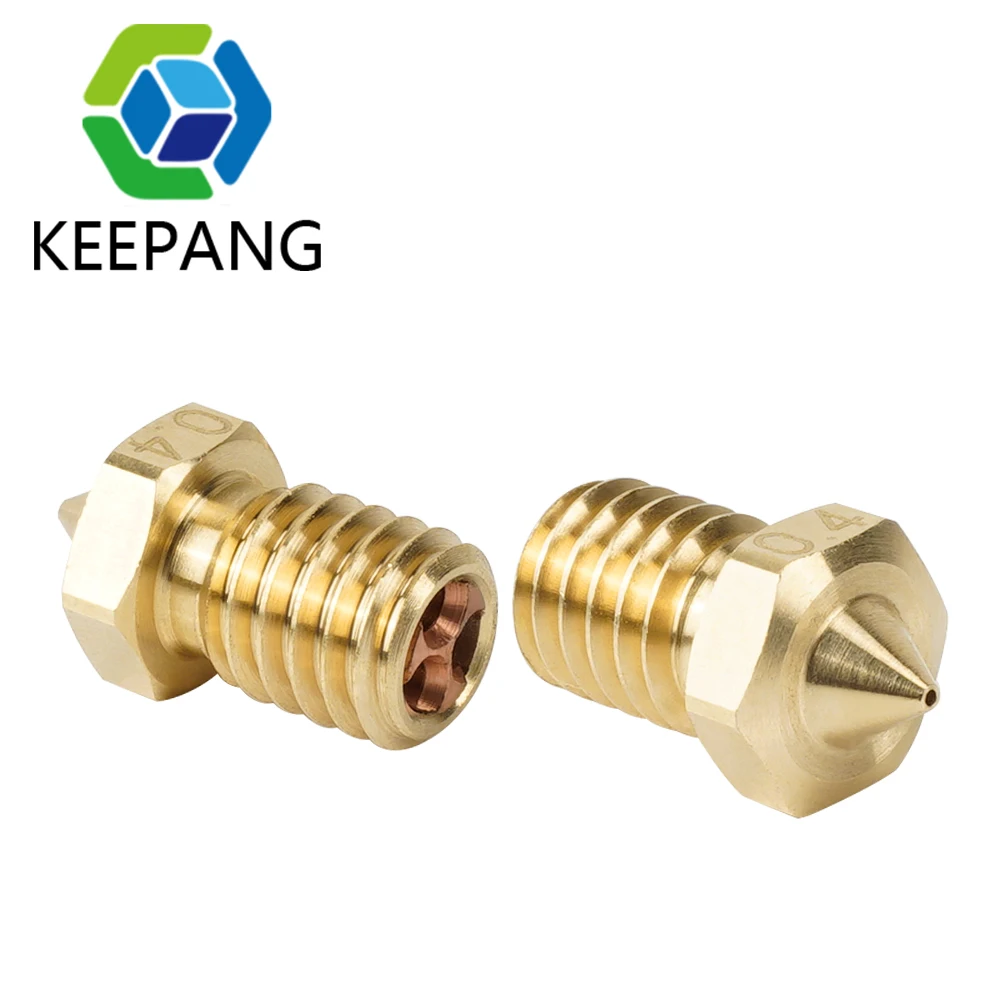 1pcs Clone CHT Nozzle E3D V6 Brass Copper Nozzles M6 High Flow Print Head1.75mm 0.4mm 0.6mm 0.8mm 1.0mm 3D Printer Parts