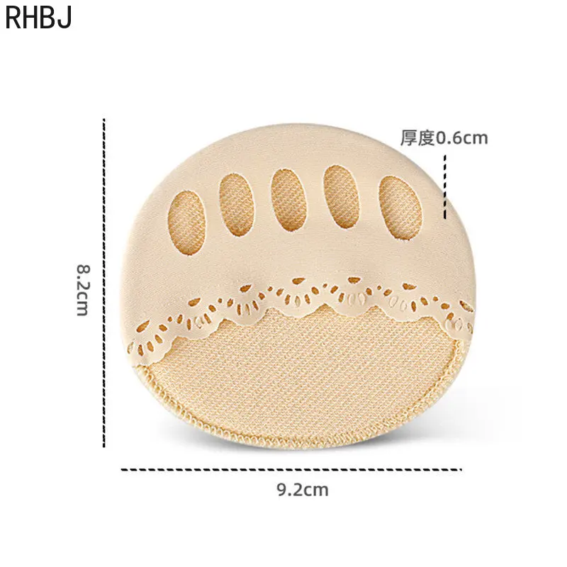 RHBJ 2pcs/set Five Toes Forefoot Pads for Women High Heels Half 2025 InsolesSilicone Insoles new Gel Insoles Breathable Foot Care Tool