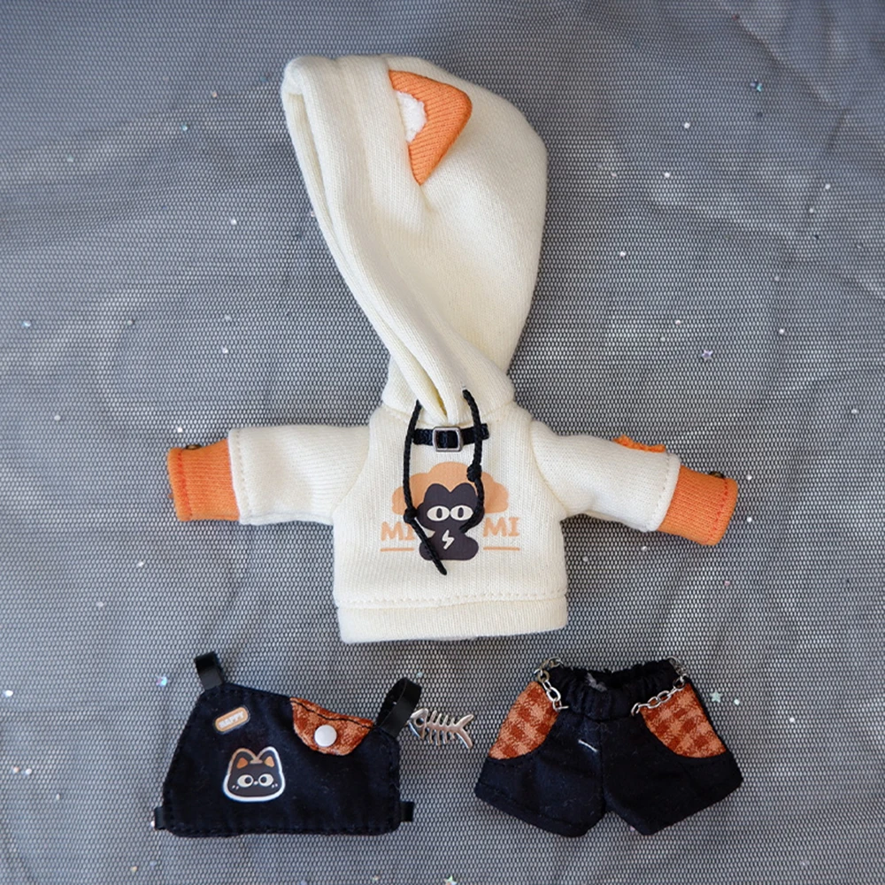 OB11 new Doll Cothes Halloween series Set Spliced Long-sleeved Sweater Cute Lighing Cat Hat 2025 For Molly GSC YMY P9Body 1/12 UF Doll