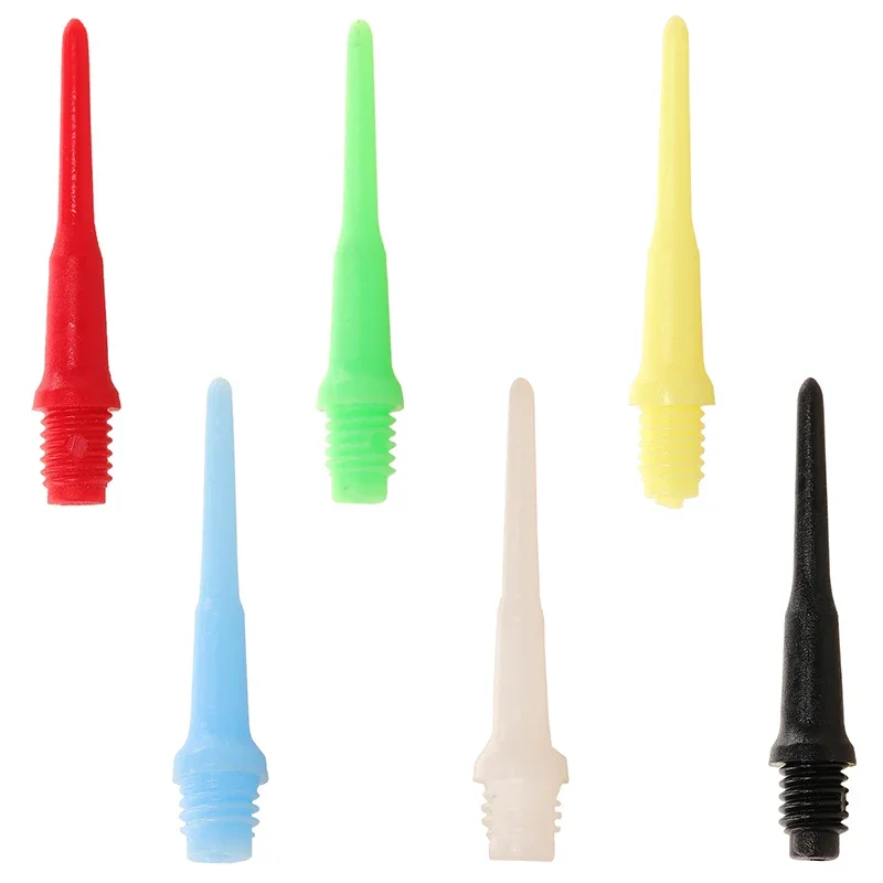 new 2025 100 PCS Colorful Soft Dart Tips 2BA Screw High Precision Professional Electronic Dart Replacement Plastic Accessories