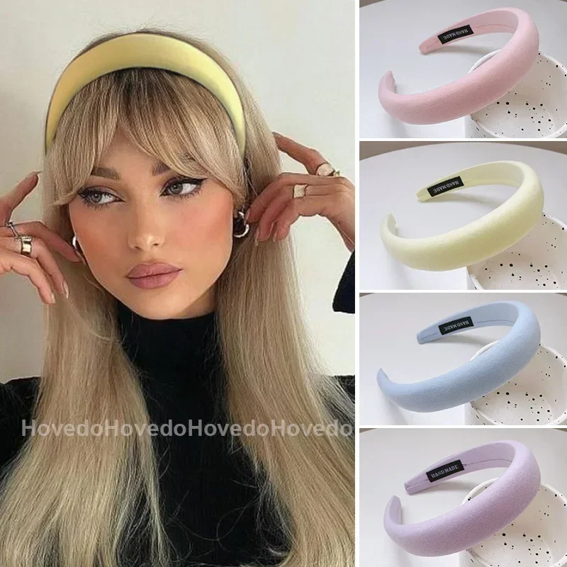 New Candy Color Wide Hair Bands for Women new Girls 2025 Turban Hair Holder Thicken Hoop Korean Summer Hair Accessories