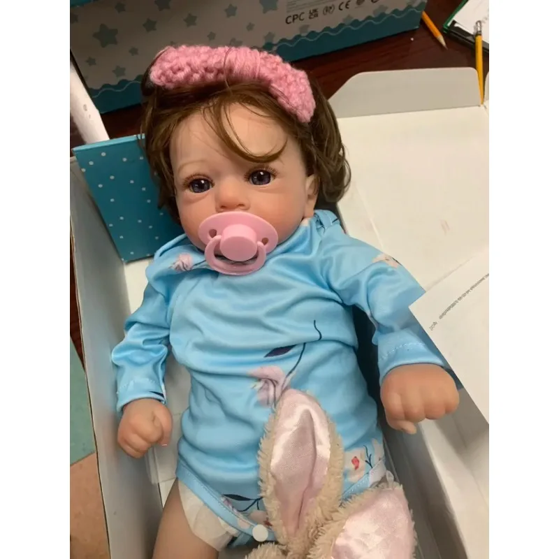 18 Inch Silicone Baby Reborn Dolls Real Lifelike Cute Eyes Opened Reborn Newborn Baby Doll Named Sum Girl Reborn Baby