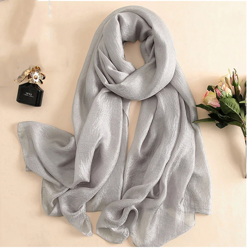 2023 Fashion Solid Linen Women Scarf Spring Summer Thin 2025 Pashmina Shawl Wraps new foulard femme Plus Size Hijab Stole Scarves
