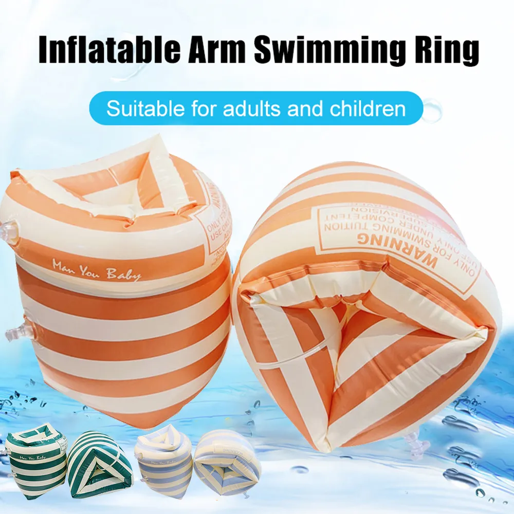 1Pair Arm Float Adult Kids Swimming Inflatable Arm Rings Floating Sleeves Swim Arm Bands Training Floating Ring For Children