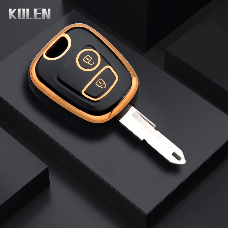 NEW TPU Remote Car Key Case Shell Cover For Peugeot new 106 107 2025 206 207 306 307 406 407 For Citroen C1 C4 Protector Fob Accessories