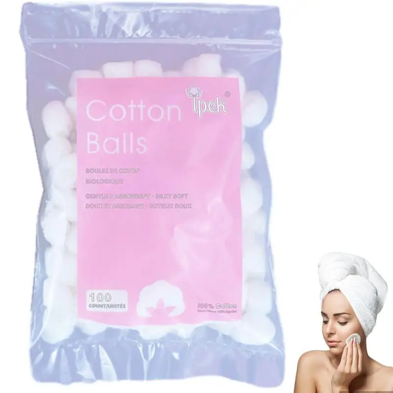 100/200PCS White Cotton Balls Beauty Personal Cares Small Cotton Balls Baby Cares Nail Polish Remover Home Accessories