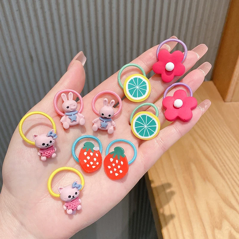 2025 10pcs/set Cute Baby Elastic Hair new Bands Hair Ring Hair Tie for Kids Headwear Toddler Accessories Girls Kids Hair Accessories