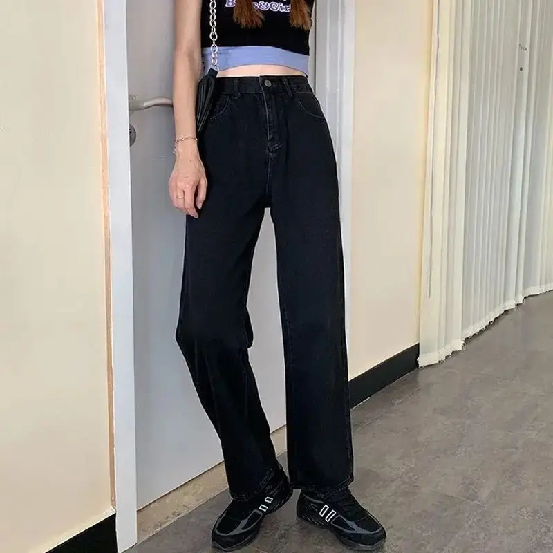 American style high street men and women graffiti letter jeans straight leg loose wide leg hip-hop personalized casual pants y2k 240524