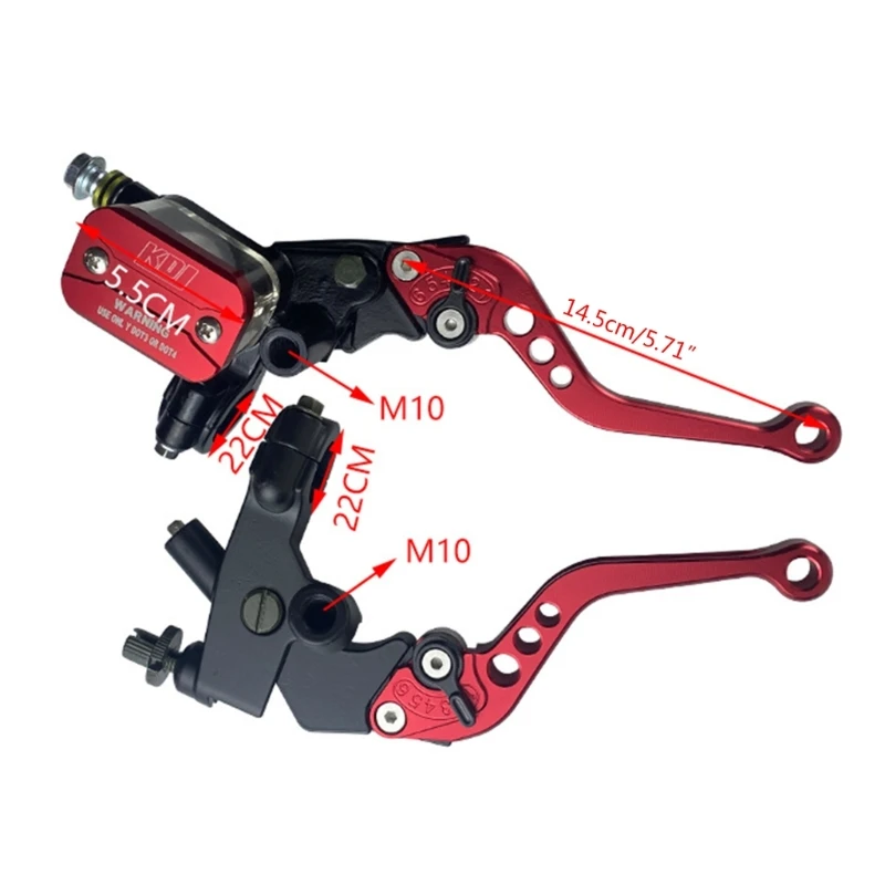 Motorcycle Brake Pump Master Cylinder Hydraulic Brake Lever For Dirt Pit Bike ATV Quad Moped Scooter Buggy-Go Kart 1Pair D7YA