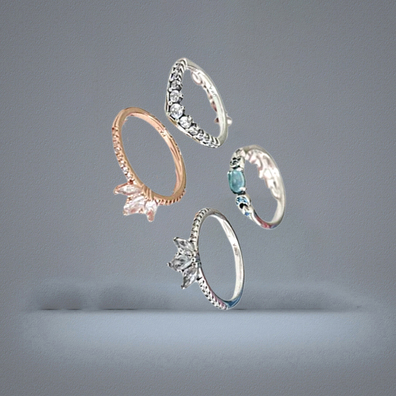 Band Rings Winter New 925 Silver High Quality Original 1 1 Blue Rectangle Three Stone Glitter Rings Women Jewelry Gift Fashio