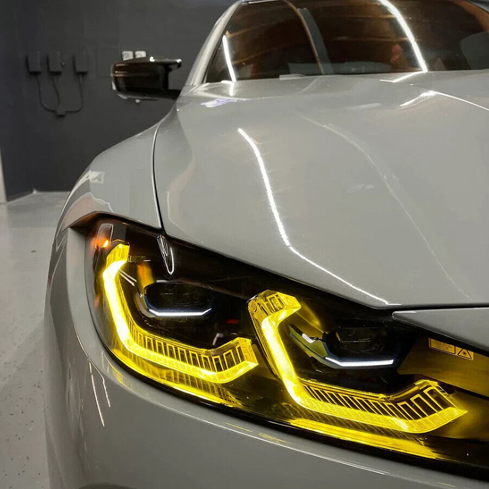 Yellow DRL LED Modules Board Set For BMW M3 G80 M4 G82 G83 G22 G23 G26 Laserlight US EU Spec 2021 Onwards Daytime Headlight
