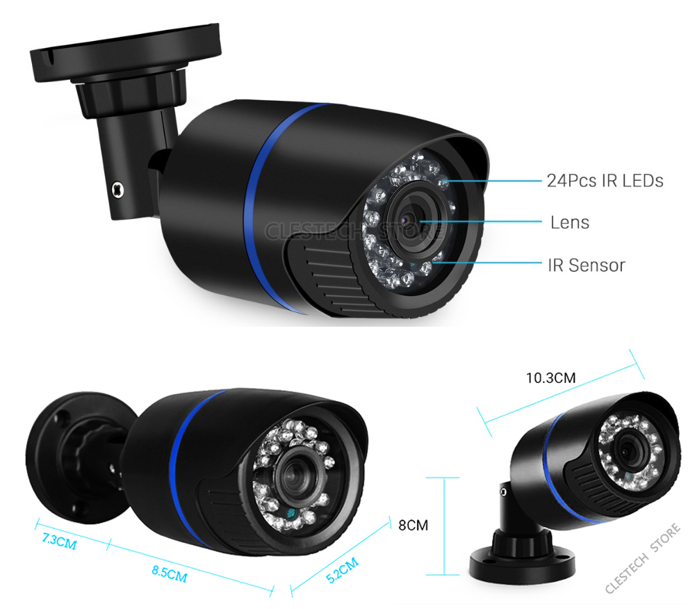 2MP All FULL AHD CCTV Camera HD 720P 1080P XVI-4in1 Digital Coaxial Waterproof IP66 Outdoor Security Surveillance have bracket