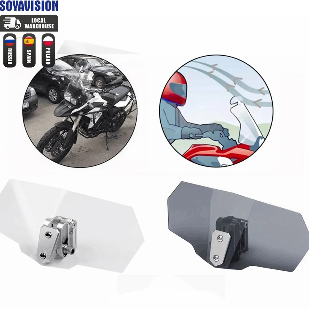 Motorcycle Wind Deflector Windscreen Windshield for BMW R1200GS Honda Vfr 800 Yamaha Kawasaki Versys 650 Benelli Moto Parts