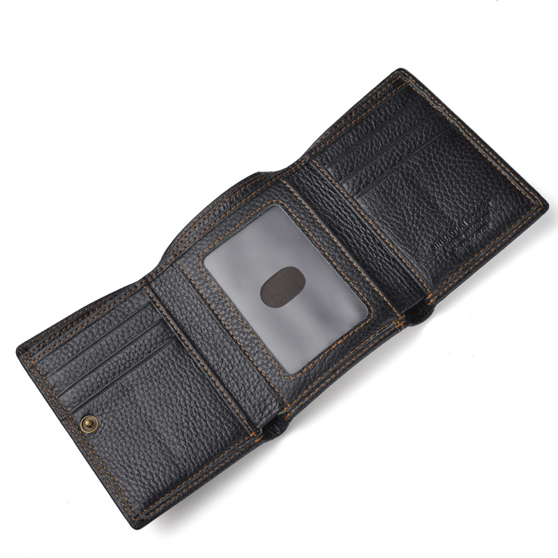 100% Genuine Crazy Horse Wallets Vintage Trifold Zip Coin Pocket Purse Cowhide Leather Wallet For Men WB14 2968
