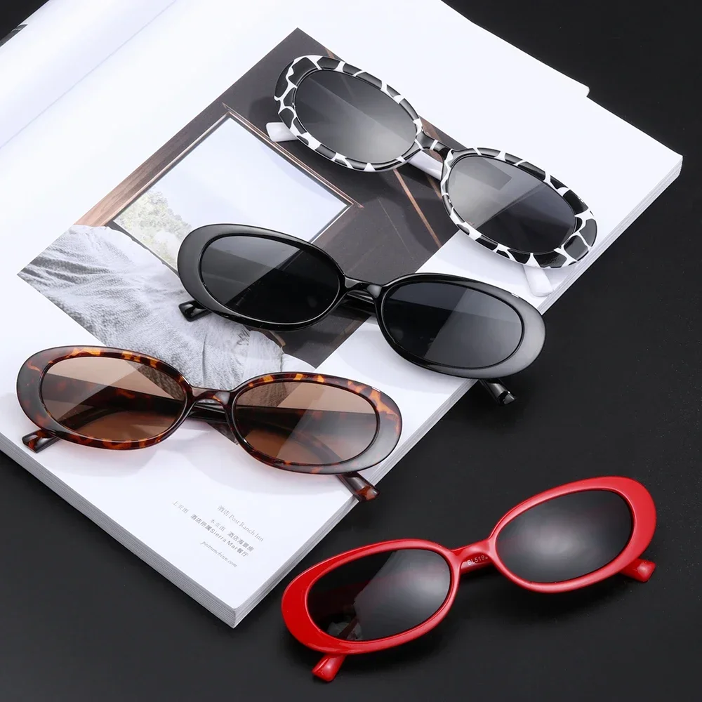 Pink Retro Sunglasses Oval Sunglasses Women Retro Brand Designer Vintage Ladies Cat Eye Pink Cycling Sun Glasses UV400