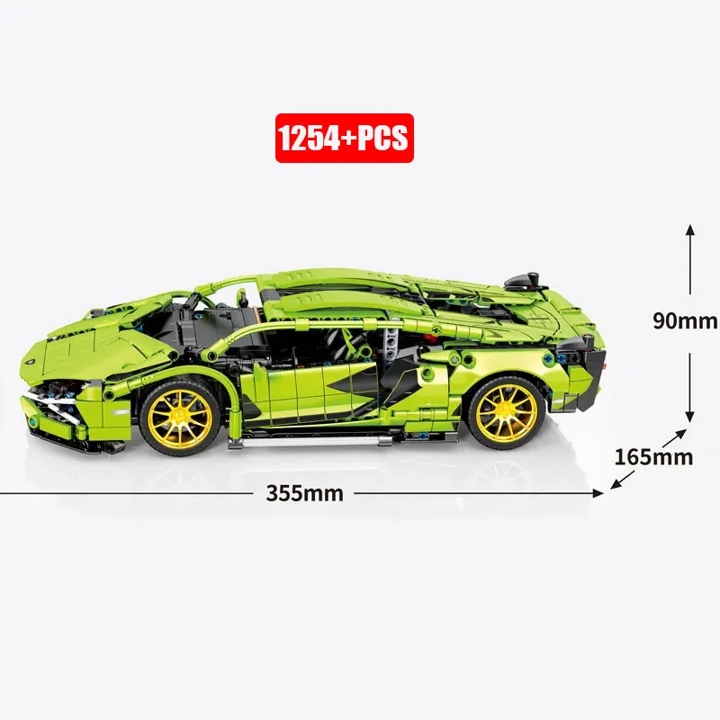 High Tech Racing Car Lambor Sian FKP 37 Building Blocks Compatible With 42115 Technical Bricks Set Toys Childrens Birthday Gifts
