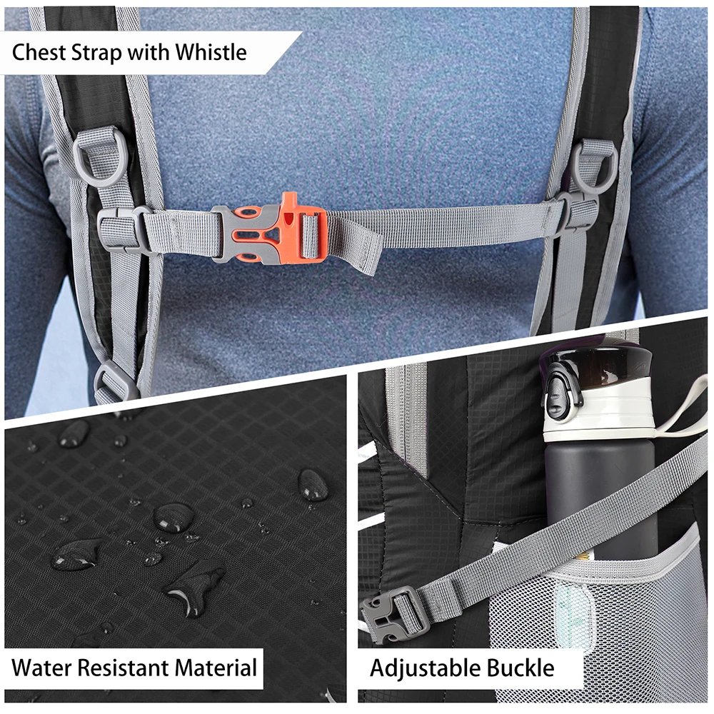 ZOMAKE 45L Ultra Lightweight Packable Small Backpack Water Fishing Bags Waterproof Resistant Travel Hiking Daypack for women man