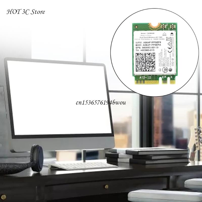 Dual-Band Wireless-AC 7265 7256NGW Card 802.11AC 1200M Wi-Fi +Bluetooth4.2 NGFF- WLAN WIFI Card intel7265