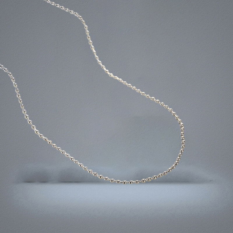 24mm Beads Ball Chains Necklaces Not Fade Stainless Steel Women Fashion Men Hip Hop Jewelry 24 Inch Silver Black 18K Gold Plated