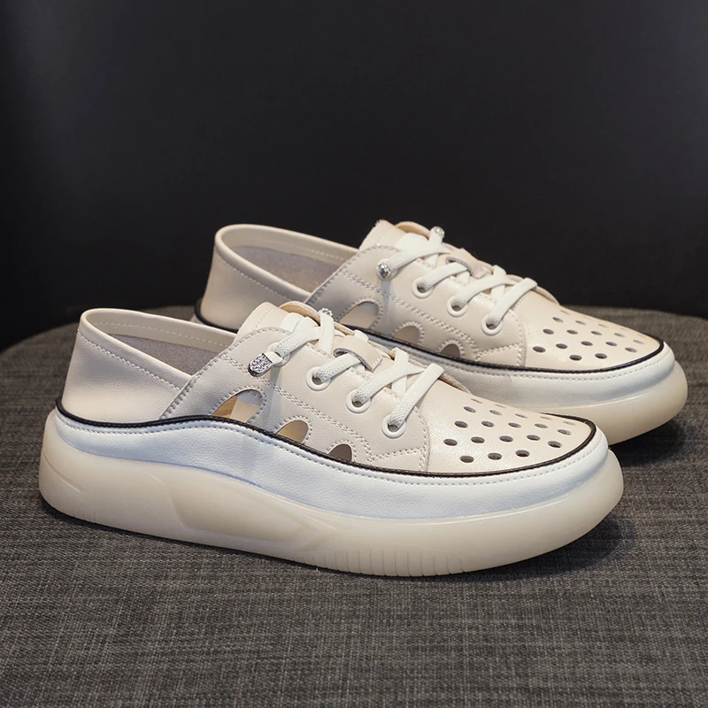 Shoes Women Genuine new Leather 2025 Summer Flat Shoes Casual Loafers Slip On Women's Flats Shoes Moccasins Lady Driving Shoes