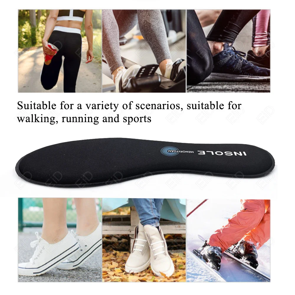 EiD Sports insoles Soft Sole High Elasticity 2025 Shoe new Pads Anti-pain Deodorant Insole Flat Arch Full Pad Heel Pad Running Insoles