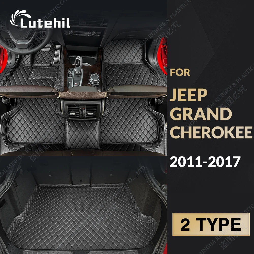 Car Floor Mats For Jeep Grand Cherokee 2011 2012 2013 2014 2015 2016 2017 Car Trunk Mat Artificial leather Cargo Liner