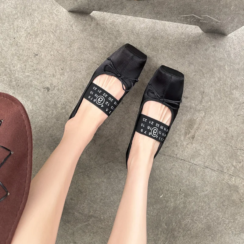 SDWK Ballet 2025 Slip-On Tied Flats Shallow Women New Spring Summer Female new Dancing Mary Janes Daily Ladies Dance Room Shoes AD3