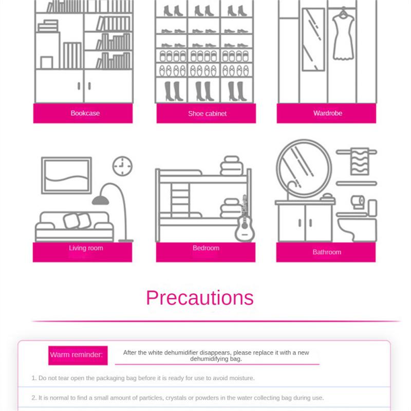 Hanging Closet Moisture-absorbing Drying Agent Closet Cabinet Wardrobe Dehumidifier Anti-mold Hygroscopic Desiccant Bags