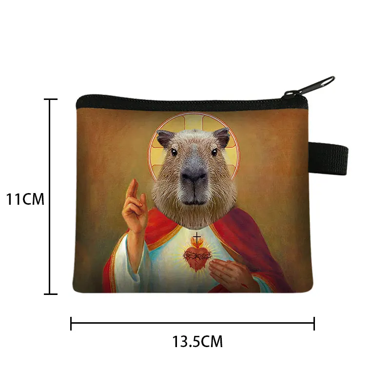 Animal Capybara Printing Coin Purse Women new Wallets Credit Card 2025 Key Earphone Holder Credit Card Bag Holder Casual Money Bags Gift