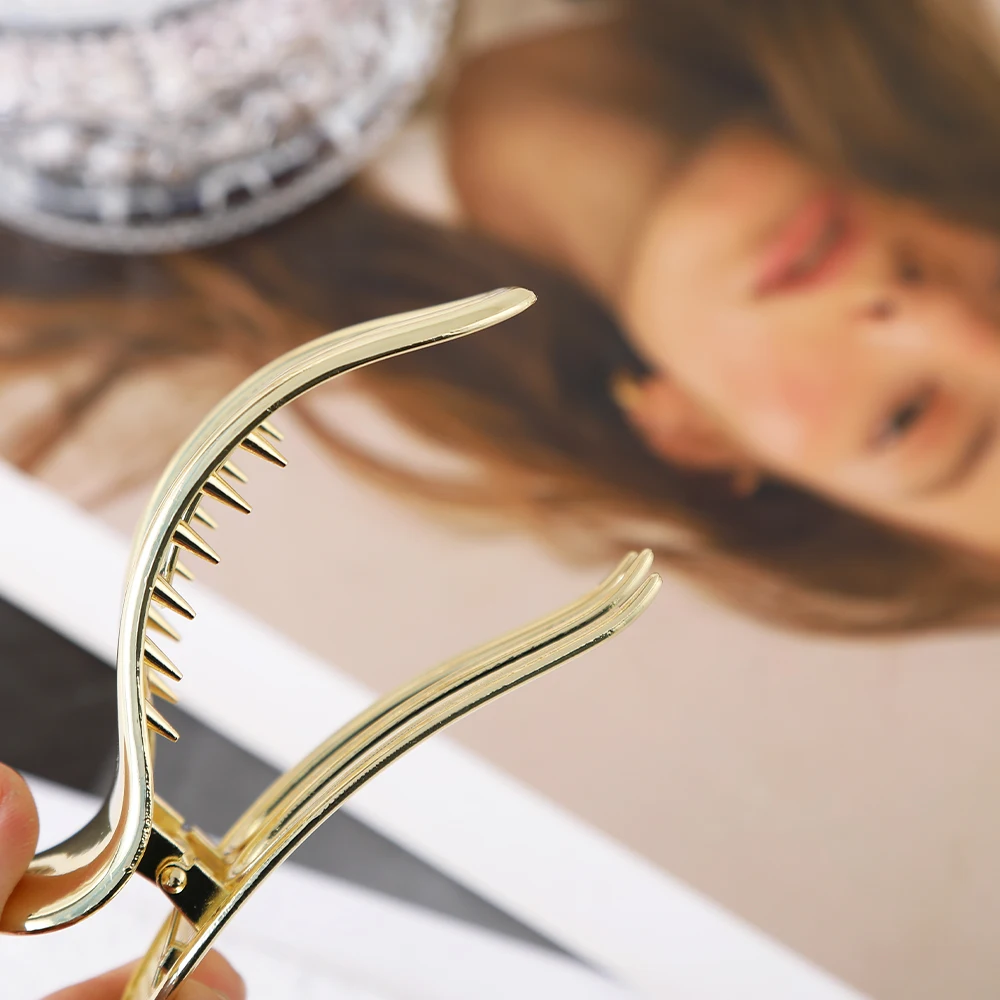 Chic Simple Metal Duckbill Clip Hairpin Back of 2025 Head Women Hair Claw Clips U-Shaped Grip Hair Clips for Girls new Hair Accessories