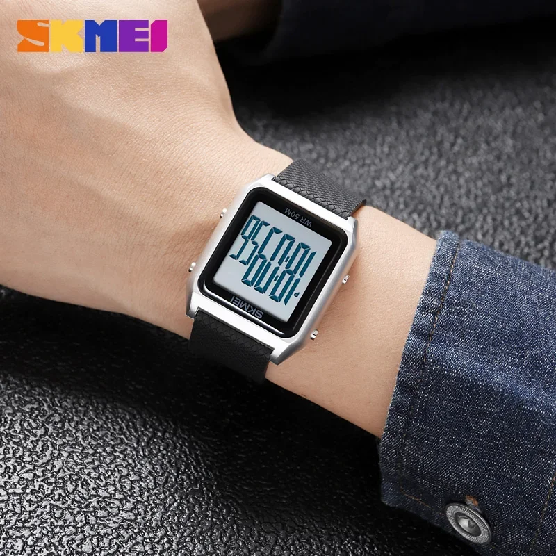 SKMEI 1866 Luxury Sport Waterproof Mens Digital Wristwatches Stopwatch Countdown Men Electronic Watches 1879 Relogio Masculino