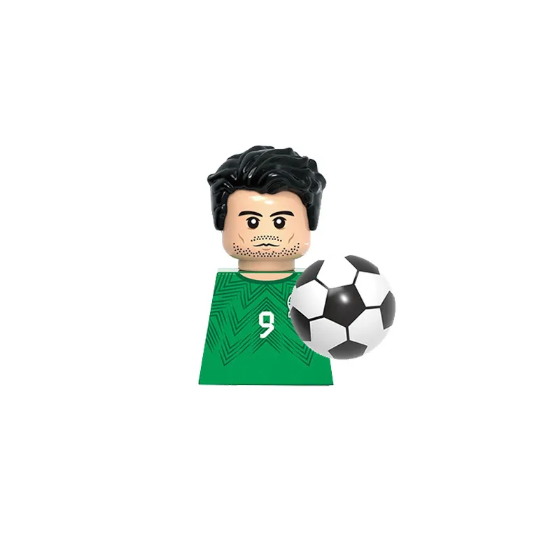 Sports Figures Series Football Player Assemble Model Small Particles Building Blocks Educational Toys For Childrens Boys Gifts
