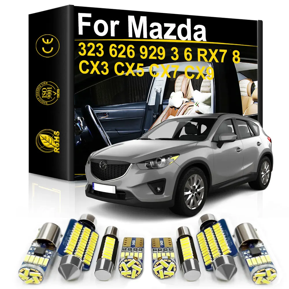 Vehicle LED Interior Light For Mazda 323 626 929 CX3 CX5 CX7 CX9 RX7 RX8 3 6 Protege Navajo Tribute MPV Canbus Indoor Lamp