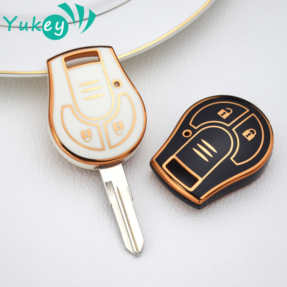 2 4 Buttons TPU Car Key Cover FOB Case for Nissan Juke Note Micra Cube Qashqai Remote Key Holder Bag Auto Accessory