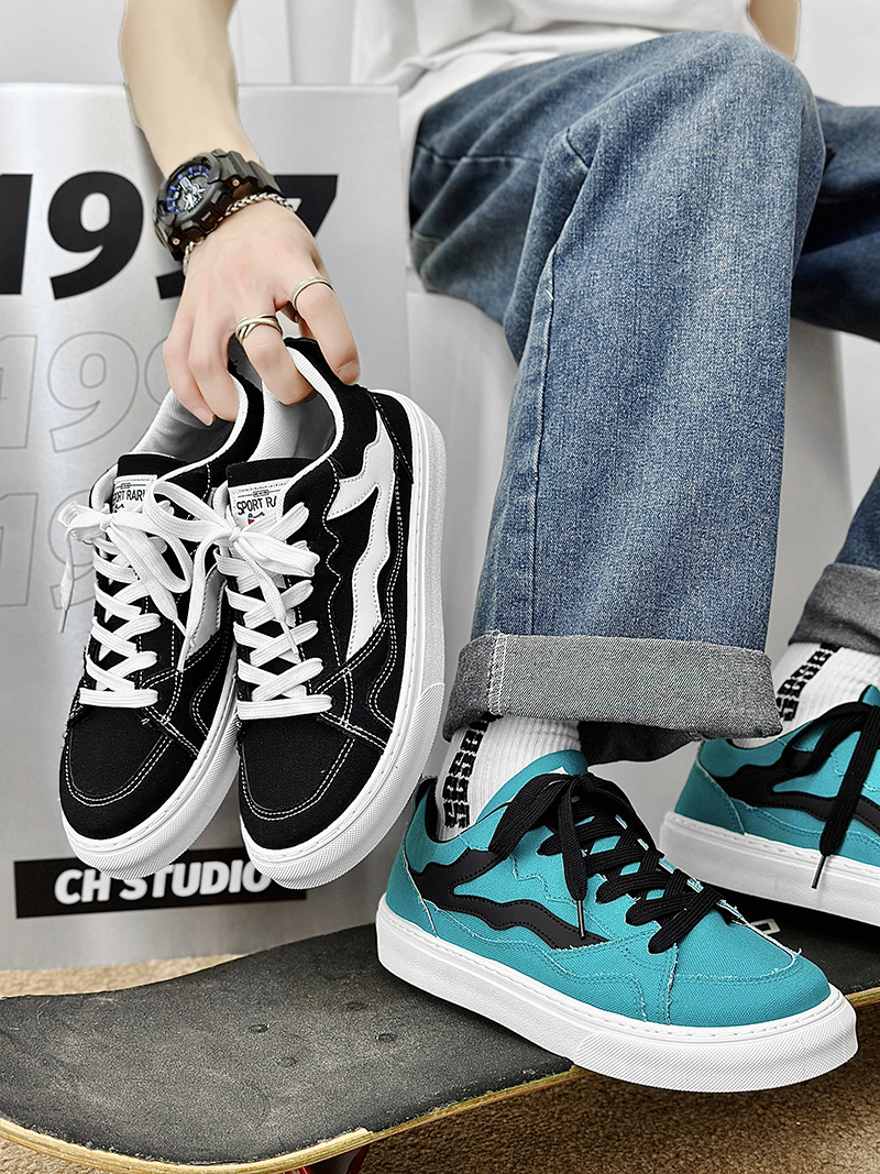 2025 Haruku Men Platform Canvas Shoes 2024 Spring Summer Low top Casual Sneakers new Men Comfortable Vulcanized Shoes Zapatillas Hombre