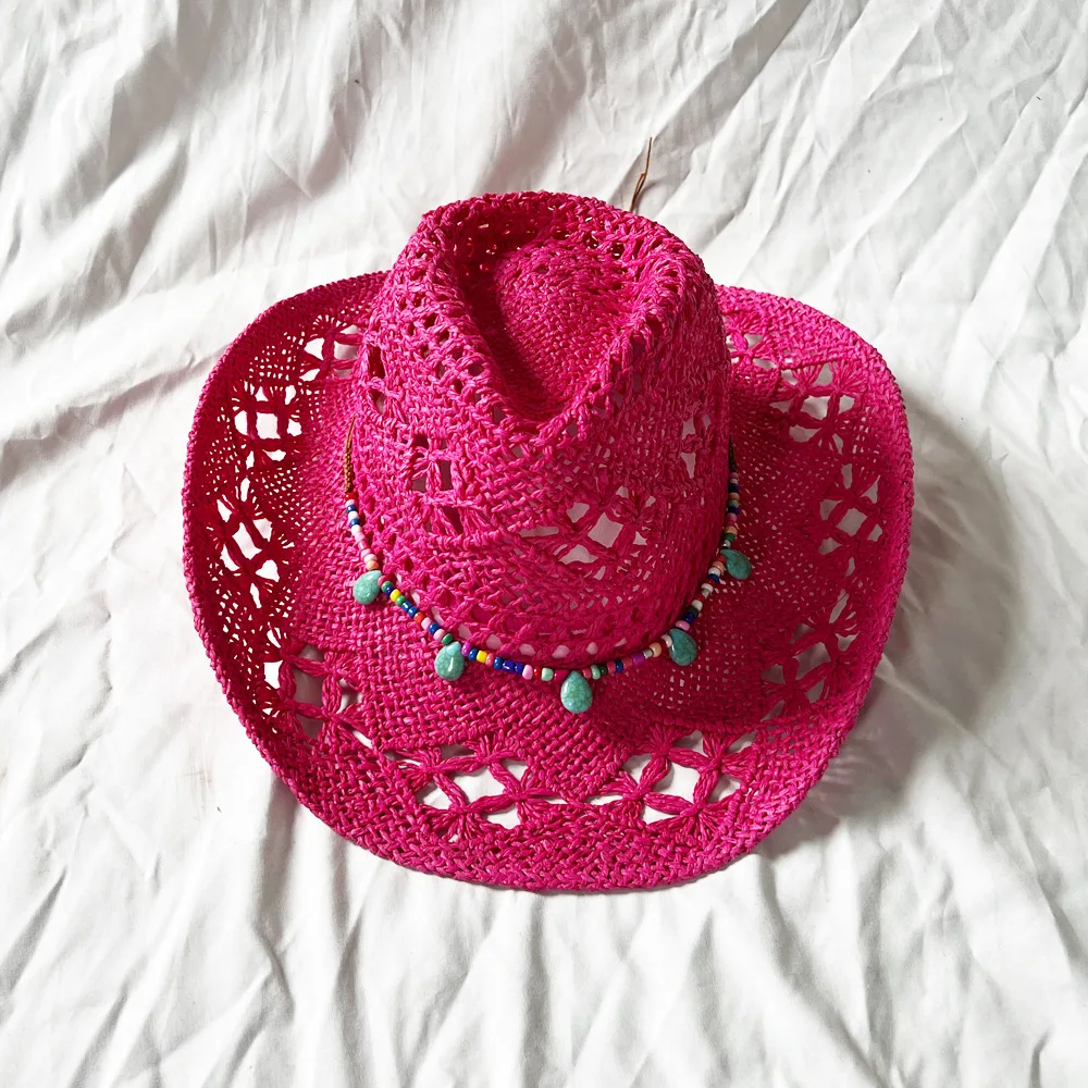 2023 New Cowboy Straw Hat Western Cowboy Sun Hat Spring Knight Hat Unisex Jazz Hat Summer Wide brimmed Hat Sombrero hombre