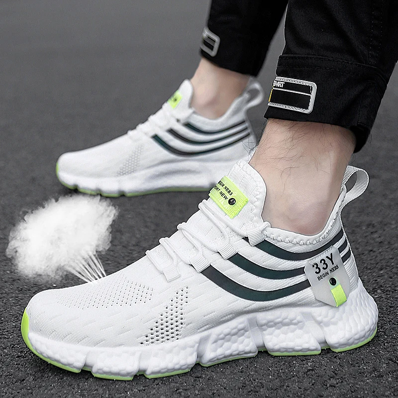Newest Men's 2025 Sneaker new Soft Soles Sports Shoes Mesh Breathable Non-slip Running Shoes For Women Outdoor Light Couple Sneakers