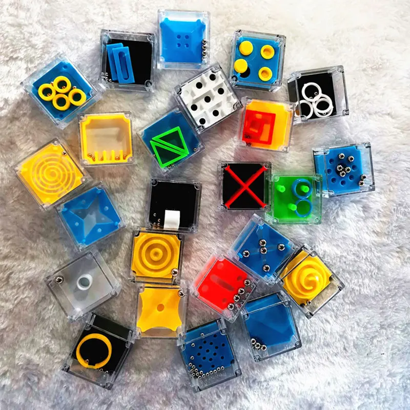 3D Maze Transparent Puzzle Speed Mini Cube Rolling Ball Game Children Brain Teasers Party Gift Training Toy